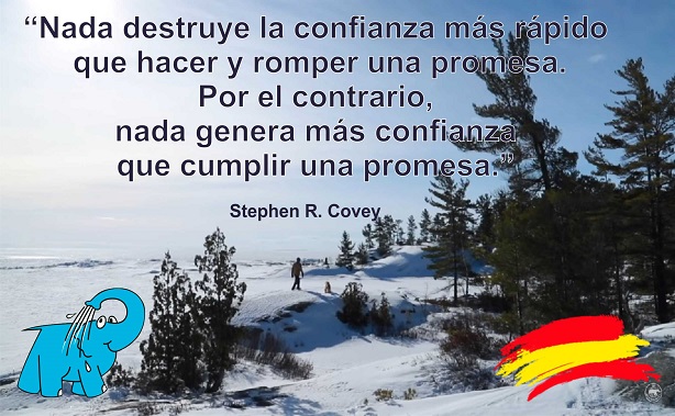 Nada destruye la confianza más rápido que hacer y romper una promesa. Por el contrario, nada genera más confianza que cumplir una promesa